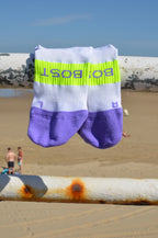 ZURRIOLA - BLANCO AMARILLO/MORADO - CALCETIN RUNNING