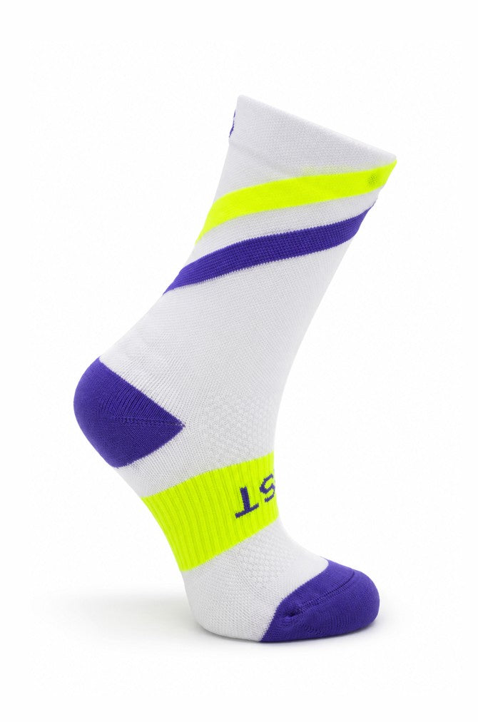 ZURRIOLA - BLANCO AMARILLO/MORADO - CALCETIN RUNNING